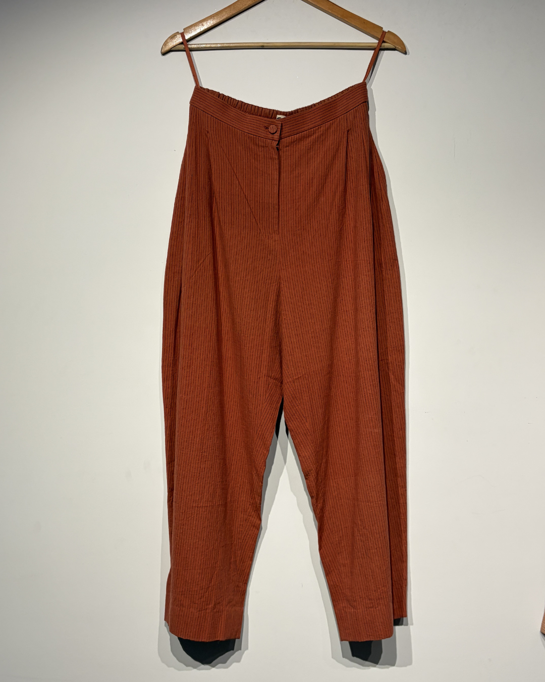 Handwoven Red striped Cotton Trousers