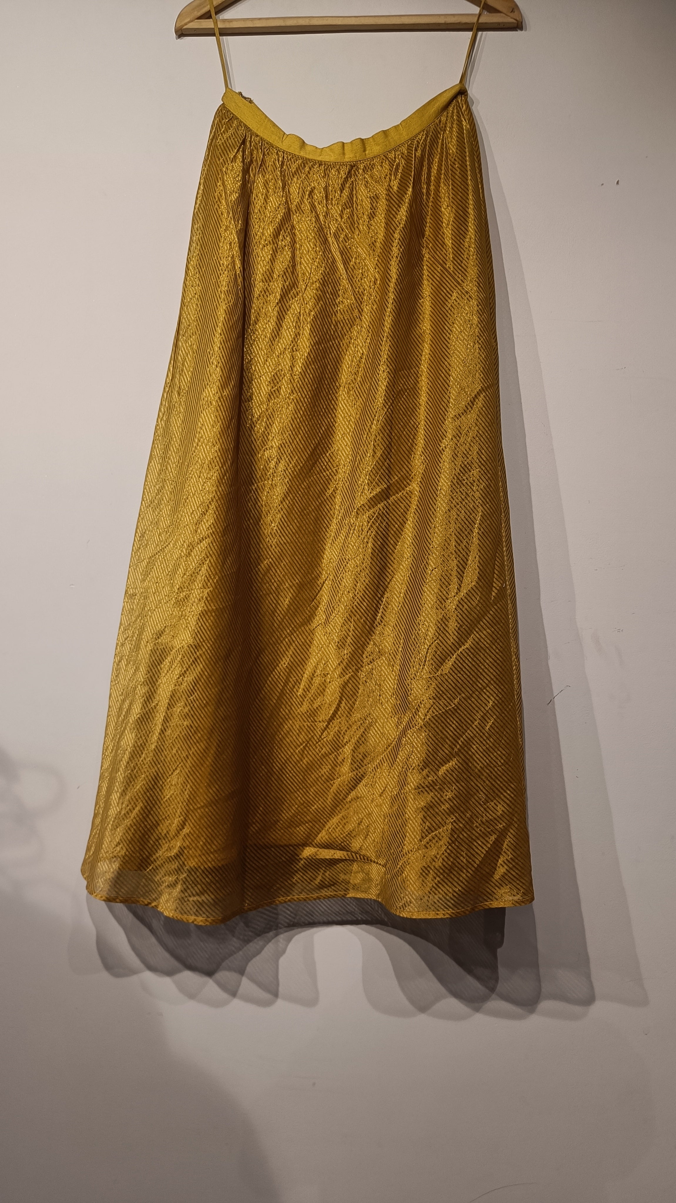 Handwoven Silk Cotton Zari Flared Skirt
