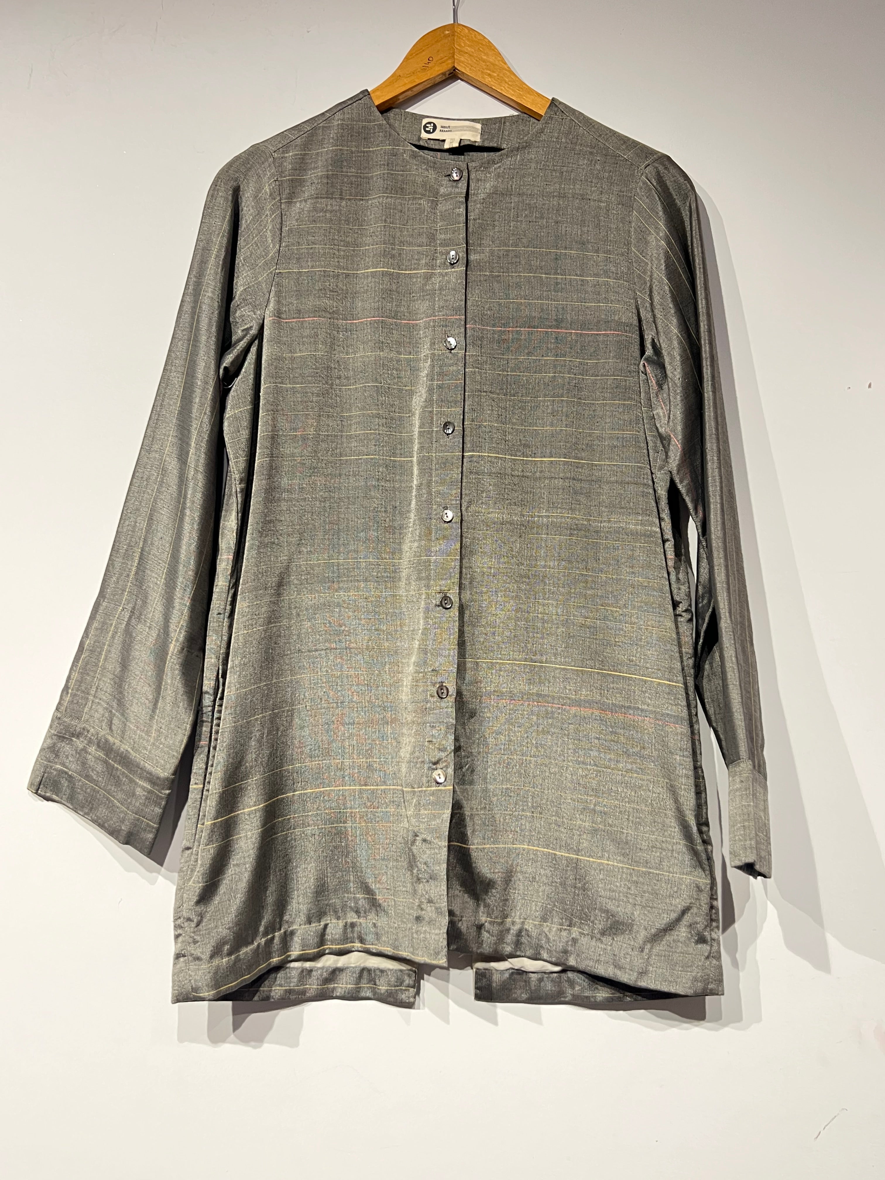 Handwoven Silk Engineeered Shirt