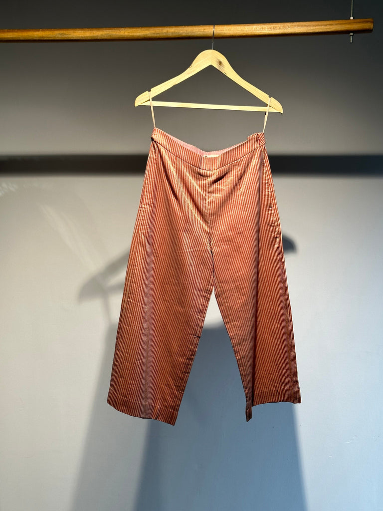 Handwoven Silk Cotton Zari Striped Culottes