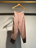 Handwoven Candy Striped Linen Silk Zari Trousers