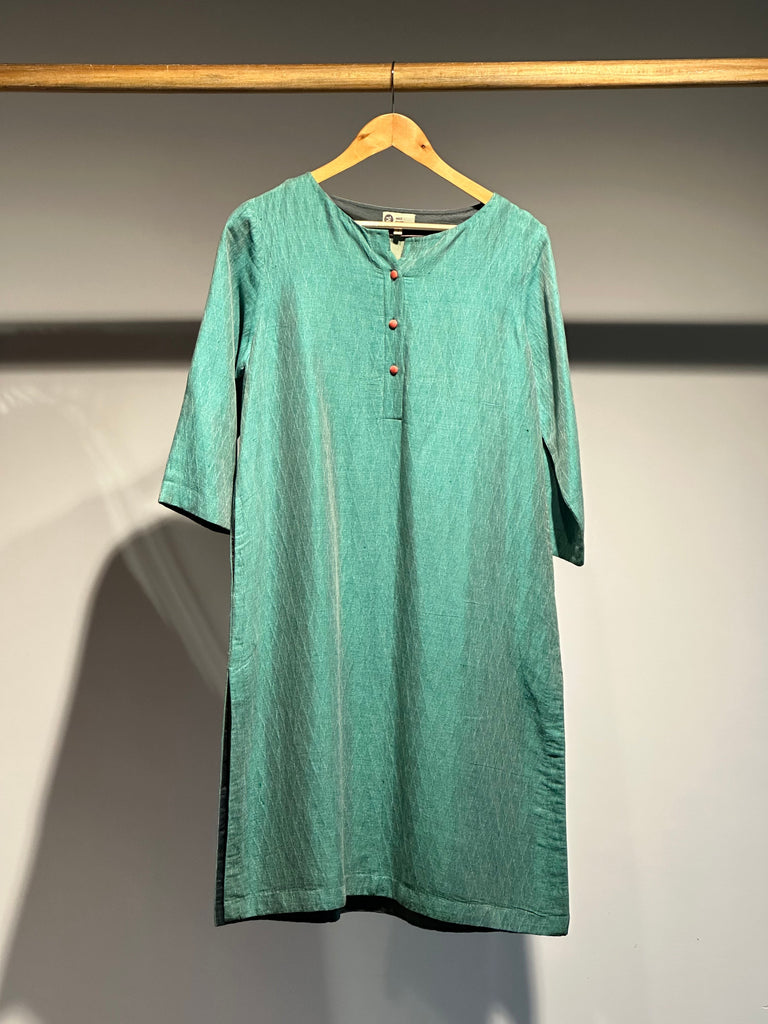Handwoven Silk Cotton Jaamdani Tunic