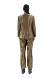 Handwoven Liquid molten metallic gold Blazer