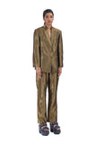 Handwoven Liquid molten metallic gold Blazer