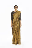 Handwoven Liquid Molten Gold Textured Metallic Saree