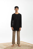 Handwoven Black Zen Shirt Kurta