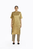 Handwoven Liquid Molten Gold Textured MetallicTunic