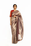 Handwoven Electirc Purple Textured Saree