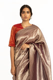 Handwoven Electirc Purple Textured Saree