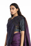 Handwoven Purple Blue Kinji Palla Saree