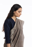 Handwoven Light Brown Circle Silk Saree