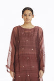 Handwoven Red Jamdani Shift Dress