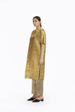 Handwoven Liquid Molten Gold Textured MetallicTunic