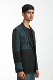 Handwoven Black Blue Bird Jacket