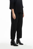 Handwoven Black Pintuck Panelled Trousers