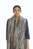 Handwoven Liquid Molten Silver Metallic Saree