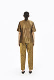 Handwoven Liquid Molten Gold Metallic Trouser