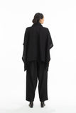 Handwoven Black Merino Wool Cape