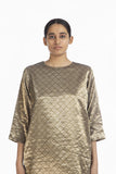 Handwoven Silver on Gold Longline Tunic