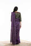 Handwoven Purple Circle Silk Saree