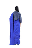 Handwoven Blue Gold Silk Kanjeevaram Saree