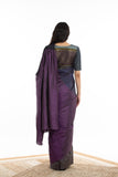 Handwoven Purple Blue Kinji Palla Saree