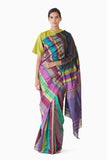 Handwoven Multi Colored Kinji Palla Saree