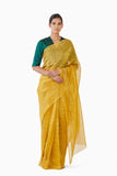 Handwoven Yellow  Gold Striped Silk Zari Saree