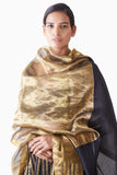 Handwoven Gold Black Metallic Dupatta