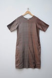 Handwoven Red Checkered Shift Dress