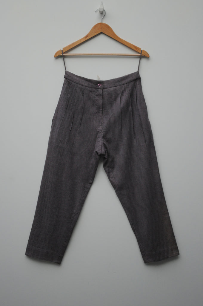 Handwoven Lavender Cotton Silk Kinji Pants