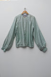 Handwoven Mint Green Silk Long Sleeves Shirt