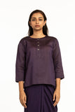 Handwoven Purple Short Placket Kameez Blouse