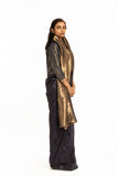 Handwoven Blue Gold Zari Palla Saree