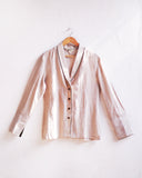 Handwoven Offwhite Collared Coat